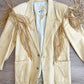 1980s Vintage Soft Tan Leather Fringe Men's Blazer