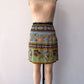 1990s Vintage Floral Tapestry Earth Tones Mini Skirt by Carol Little