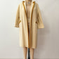 1960s Vintage Cream Wool Open Coat with Golden Trim
