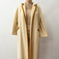 1960s Vintage Cream Wool Open Coat with Golden Trim