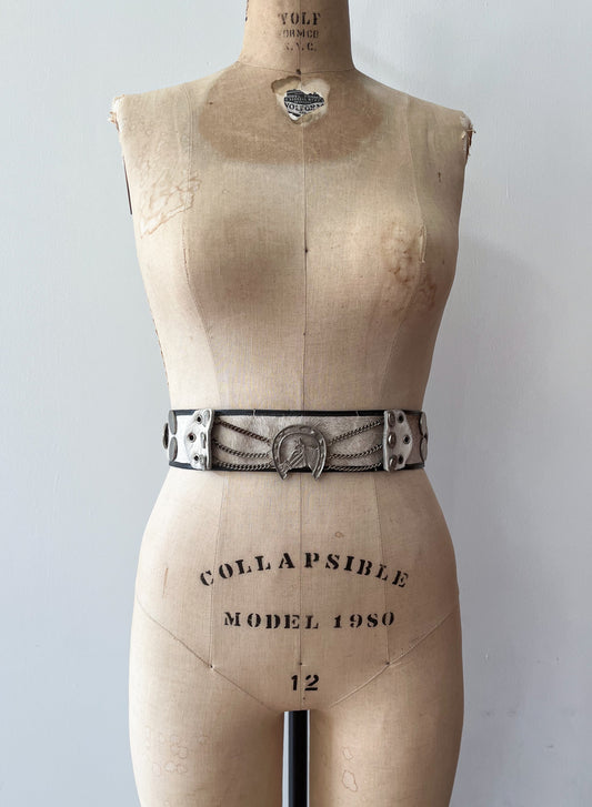 1950s Vintage Argentinian Coins & Pony Hair Belt