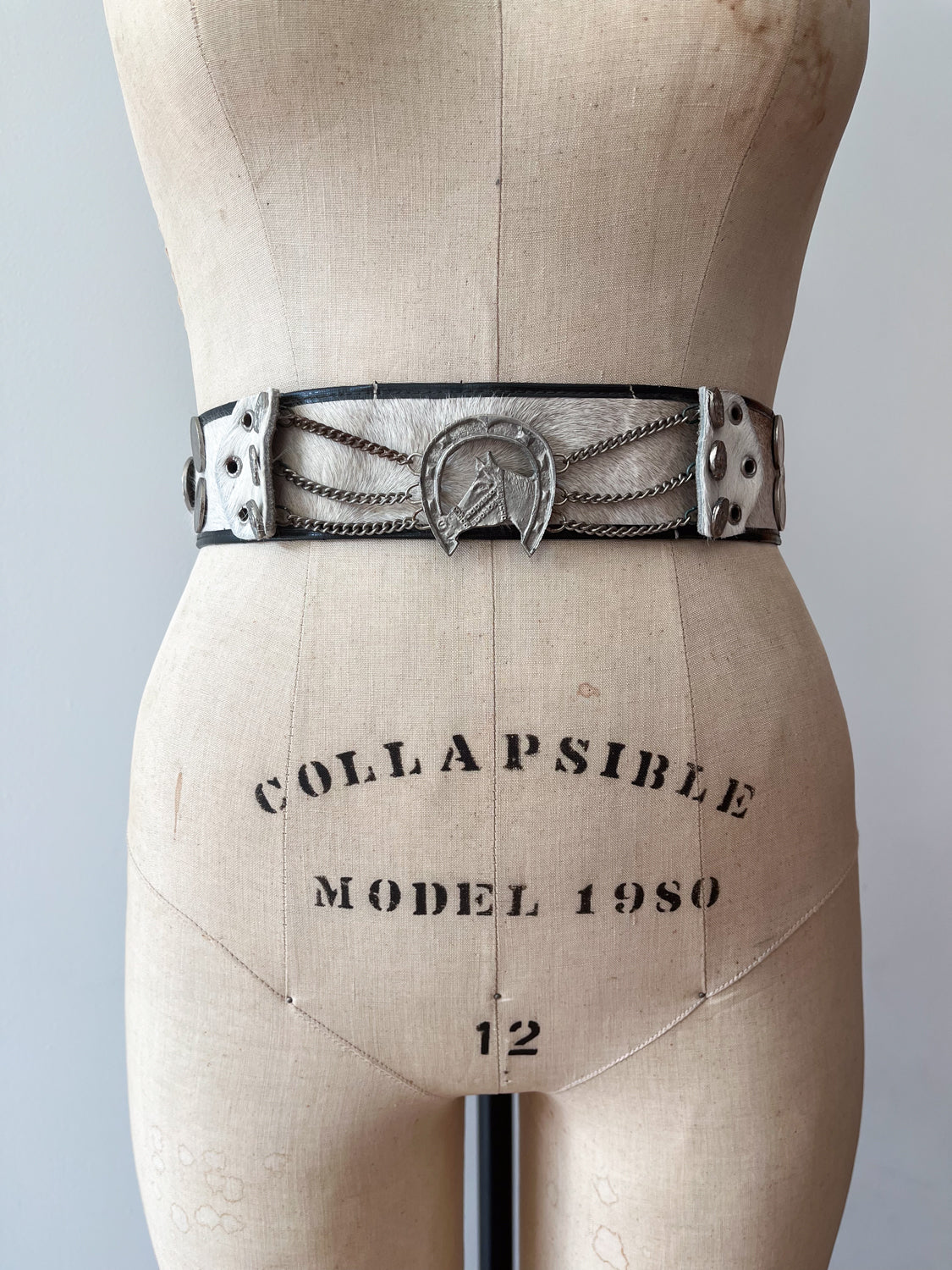1950s Vintage Argentinian Coins & Pony Hair Belt