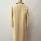 1960s Vintage Cream Wool Open Coat with Golden Trim