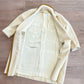 1960s Vintage Cream Wool Open Coat with Golden Trim