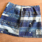 1990s Vintage 100% Cotton USA Made Express "Denim" Pant Waistband Photoprint Mini Skirt