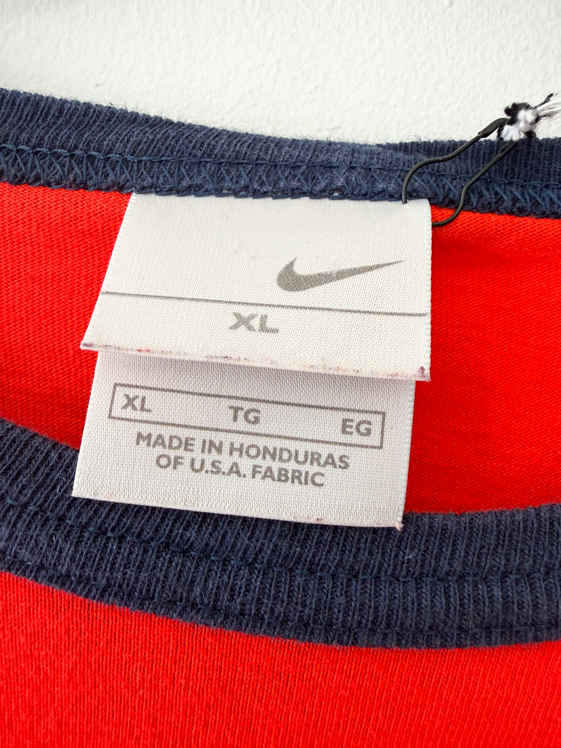 1990s Vintage Nike Swoosh Sport XL Ringer Tee