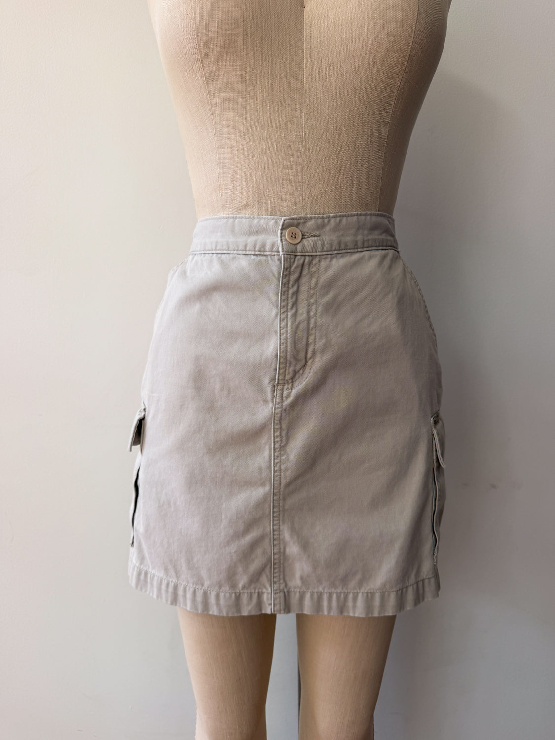 1990s Vintage Calvin Klein Cotton Cargo Skirt