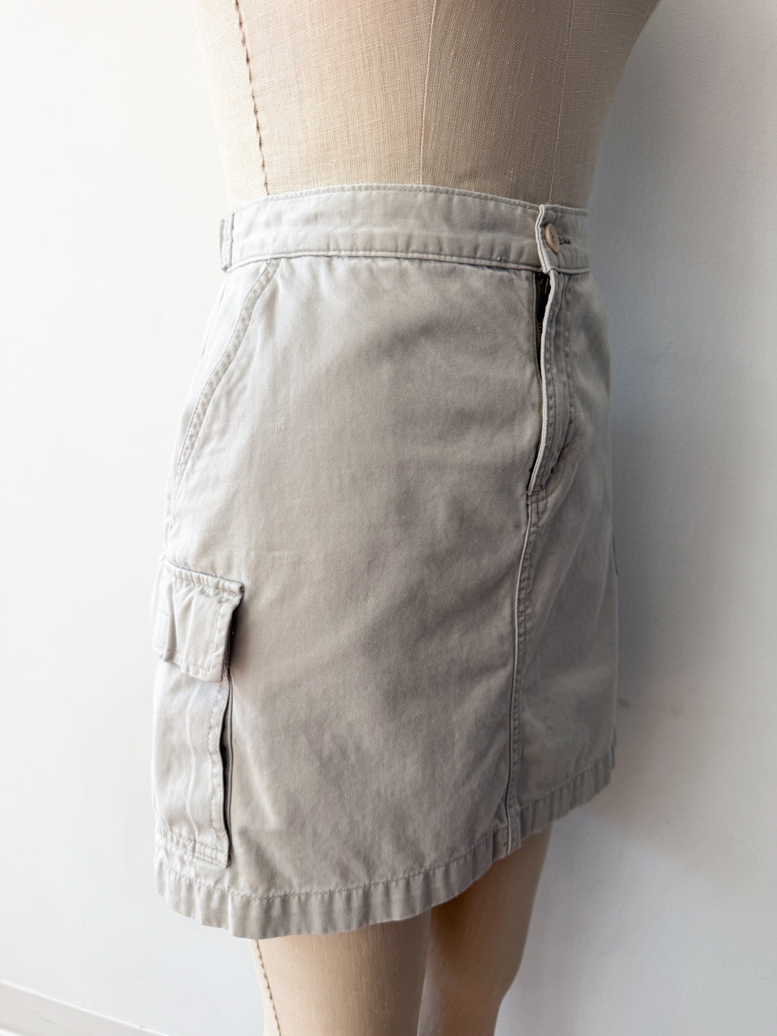 1990s Vintage Calvin Klein Cotton Cargo Skirt
