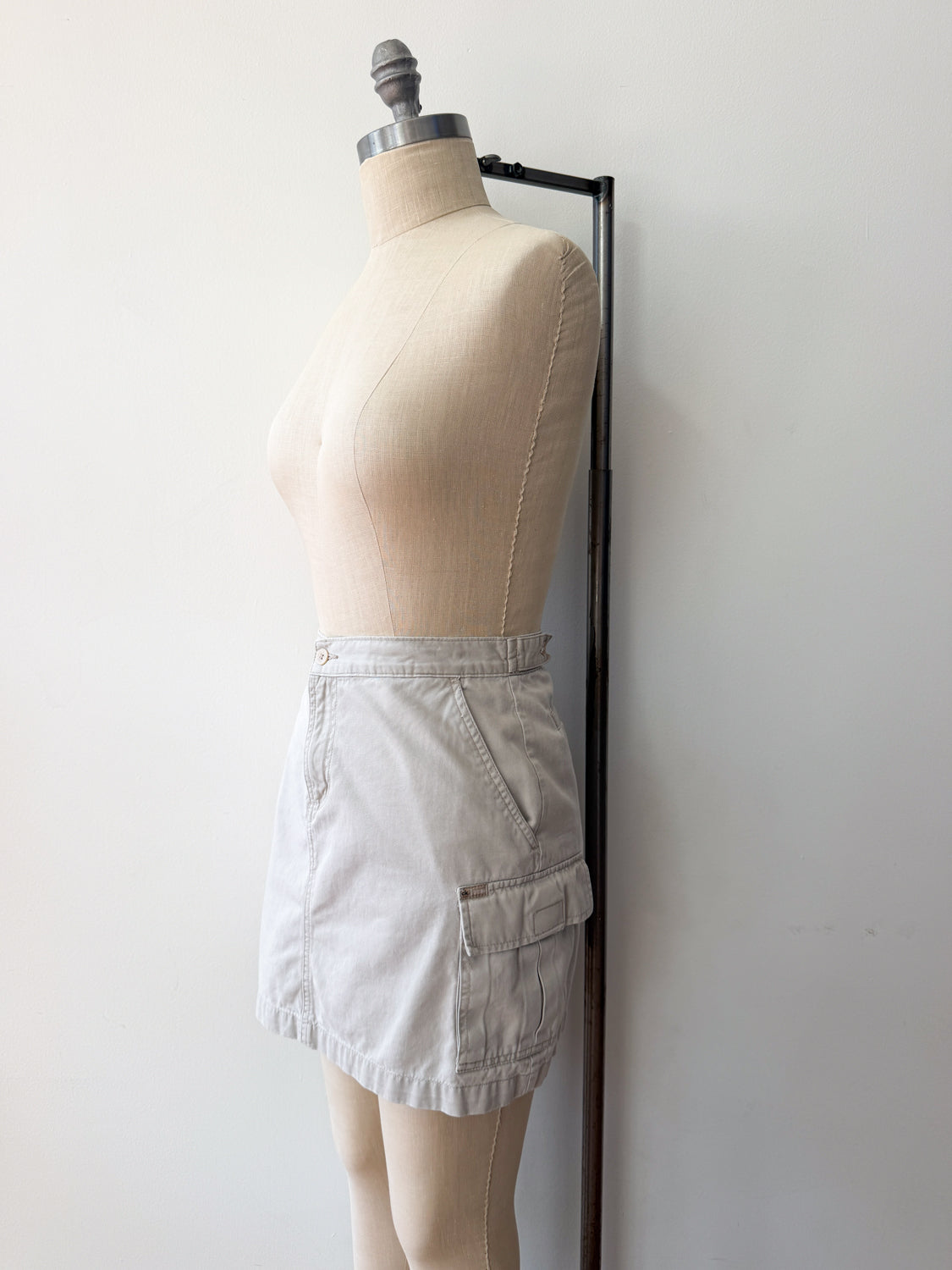 1990s Vintage Calvin Klein Cotton Cargo Skirt