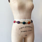 1990s Vintage Chunky Gold Tone Colorful Chain Belt