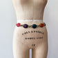 1990s Vintage Chunky Gold Tone Colorful Chain Belt