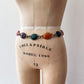 1990s Vintage Chunky Gold Tone Colorful Chain Belt