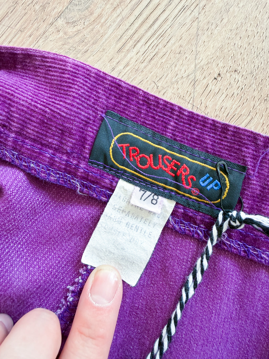 1970s High Waisted Purple Corduroy Gaucho Pants