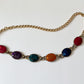 1990s Vintage Chunky Gold Tone Colorful Chain Belt