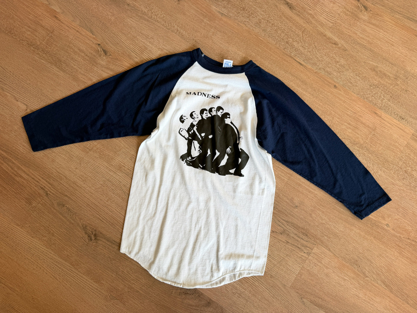 1980s Vintage Madness Ska Logo Raglan Baseball Tee