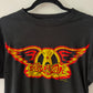 1988 Vintage Aerosmith Walk This Way Logo Concert Tour T-Shirt 1980s