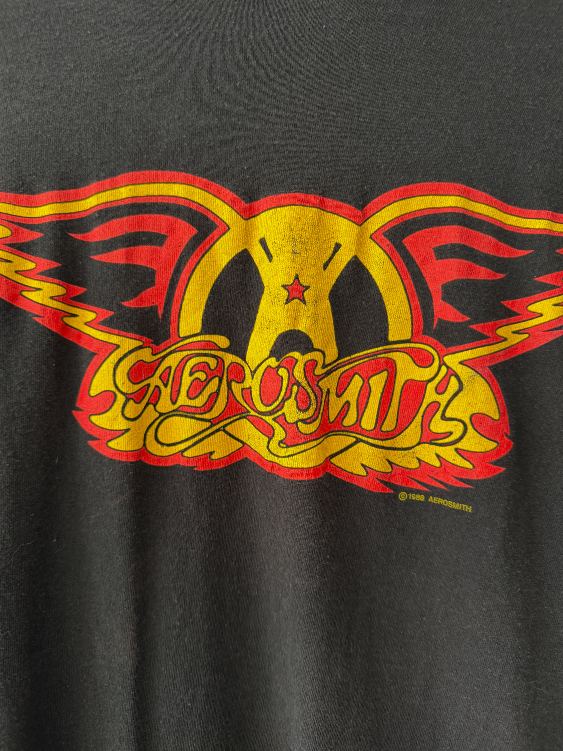 1988 Vintage Aerosmith Walk This Way Logo Concert Tour T-Shirt 1980s