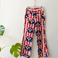 1970s Vintage Peace Sign Protest Stars and Stripes Flare Bellbottom Jeans