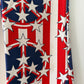 1970s Vintage Peace Sign Protest Stars and Stripes Flare Bellbottom Jeans