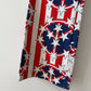 1970s Vintage Peace Sign Protest Stars and Stripes Flare Bellbottom Jeans