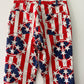 1970s Vintage Peace Sign Protest Stars and Stripes Flare Bellbottom Jeans
