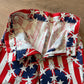 1970s Vintage Peace Sign Protest Stars and Stripes Flare Bellbottom Jeans