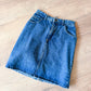 1990s Vintage Georges Marciano for Guess Denim Medium Wash Jean Skirt
