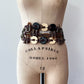1990s Vintage Bronze Tone Bohemian Beaded Statement Belt