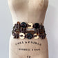 1990s Vintage Bronze Tone Bohemian Beaded Statement Belt