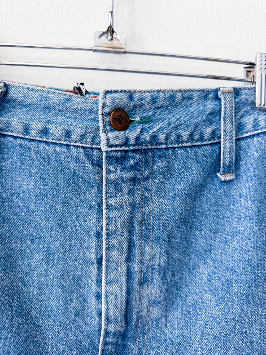 1990s Vintage Gene Montesano for BONGO Light Wash Denim Skirt - 27" Waist