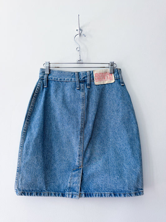 1990s Vintage Gene Montesano for BONGO Light Wash Denim Skirt - 27" Waist