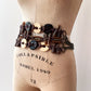 1990s Vintage Bronze Tone Bohemian Beaded Statement Belt