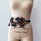 1990s Vintage Bronze Tone Bohemian Beaded Statement Belt
