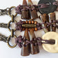 1990s Vintage Bronze Tone Bohemian Beaded Statement Belt