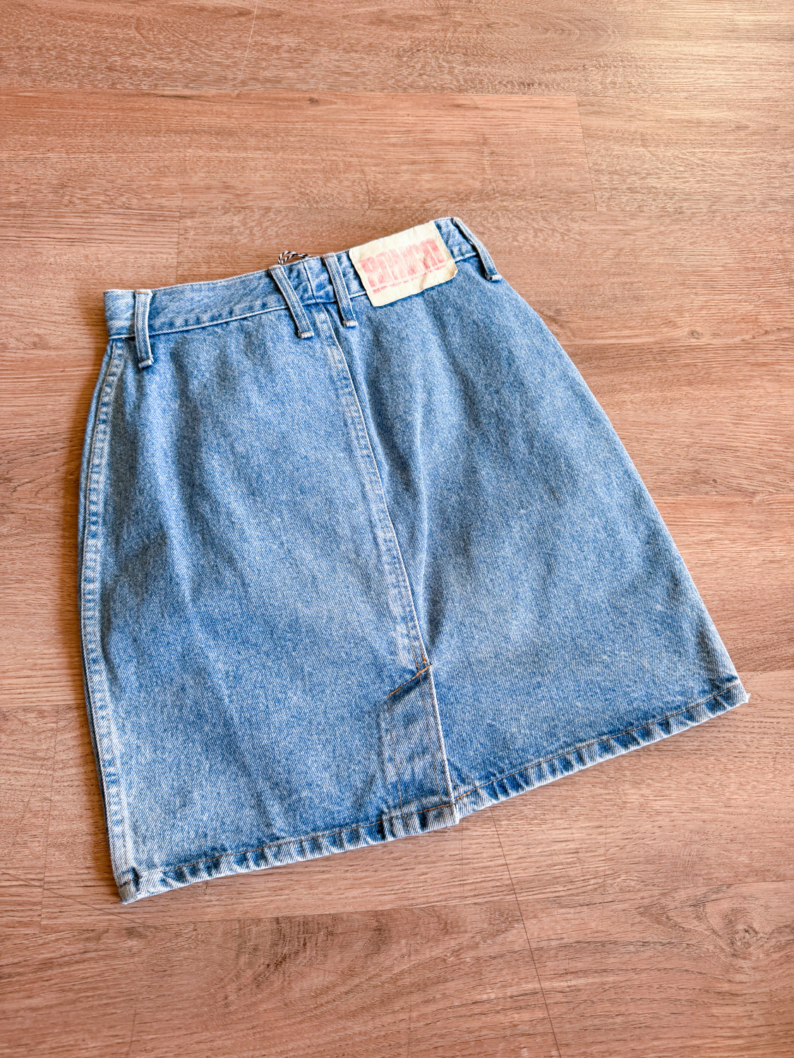 1990s Vintage Gene Montesano for BONGO Light Wash Denim Skirt - 27" Waist