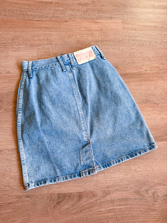 1990s Vintage Gene Montesano for BONGO Light Wash Denim Skirt - 27" Waist