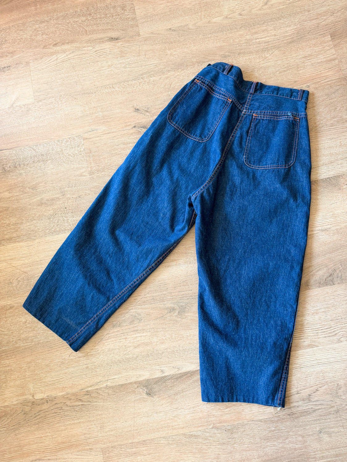 1950s Vintage Side Zip Medium Wash "Universal Chicago Stone Cutter" Jeans - 29" Waist