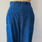 1950s Vintage Side Zip Medium Wash "Universal Chicago Stone Cutter" Jeans - 29" Waist