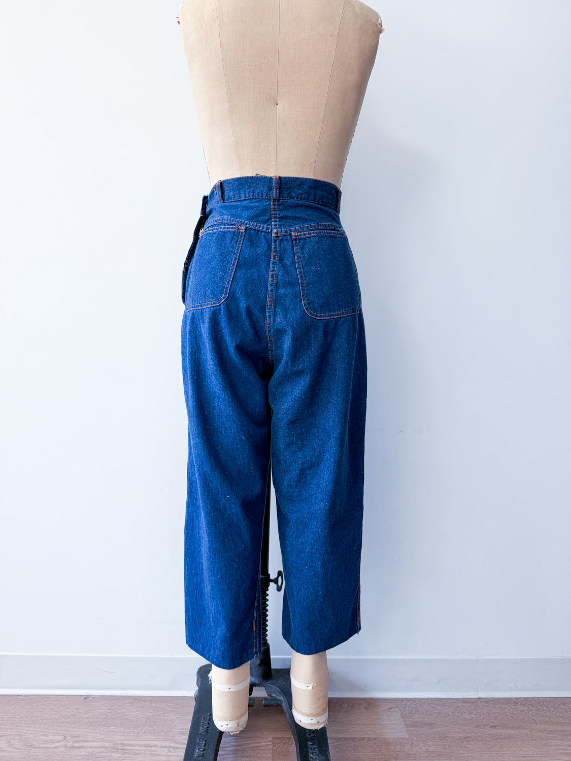 1950s Vintage Side Zip Medium Wash "Universal Chicago Stone Cutter" Jeans - 29" Waist