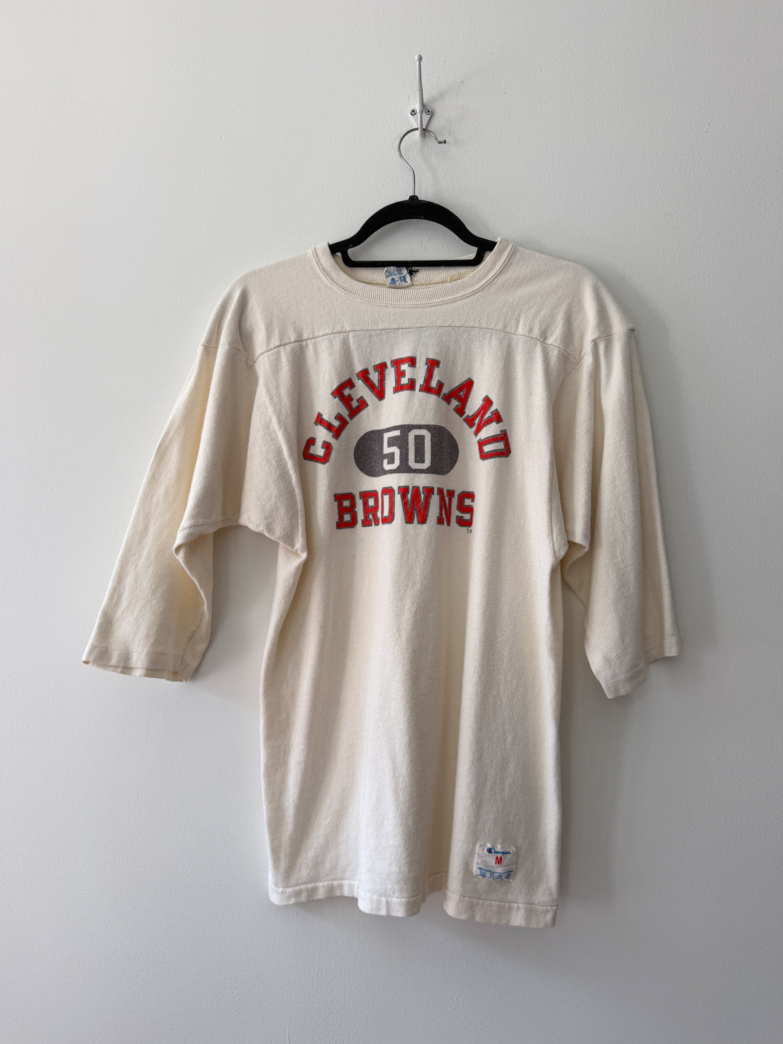 1970s USA Made 100% Cotton Cleveland Browns Football Shirt by Champion