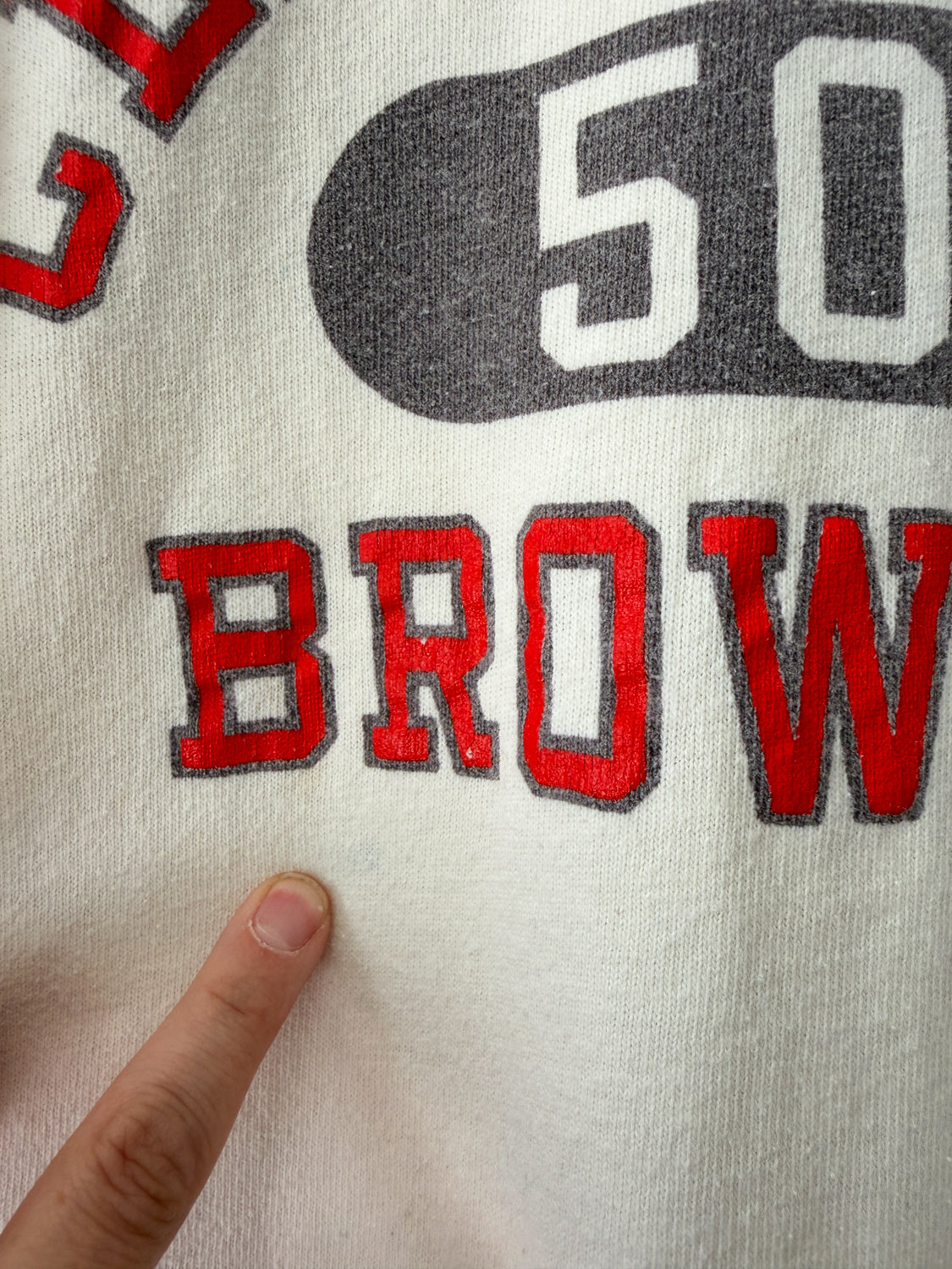 1970s USA Made 100% Cotton Cleveland Browns Football Shirt by Champion