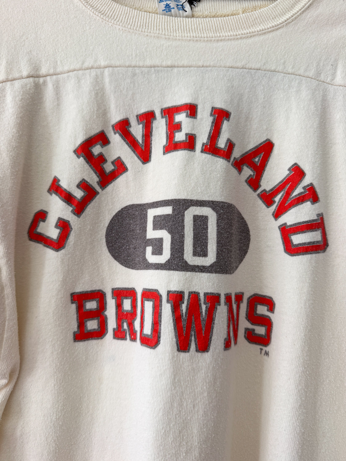 1970s USA Made 100% Cotton Cleveland Browns Football Shirt by Champion