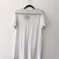 1990s Vintage USA Made Thrashed and Super Thin White Cotton V-Neck Tee Shirt
