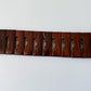 1970s Vintage MCM Adjustable Wooden Diamond Pattern Buckle Belt