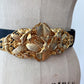 1970s - 1980s Vintage All The Birds and Butterflies Leather Belt