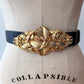 1970s - 1980s Vintage All The Birds and Butterflies Leather Belt