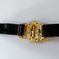 1970s - 1980s Vintage All The Birds and Butterflies Leather Belt
