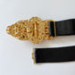 1970s - 1980s Vintage All The Birds and Butterflies Leather Belt