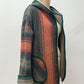 1970s Vintage Striped Woven Light Jacket with Hood