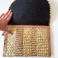 1970s Vintage Floral Woven Raffia Clutch Purse